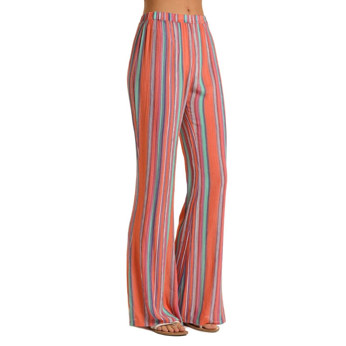 Rock & Roll Cowgirl Ladies Stripe Flare Pants 72-5151