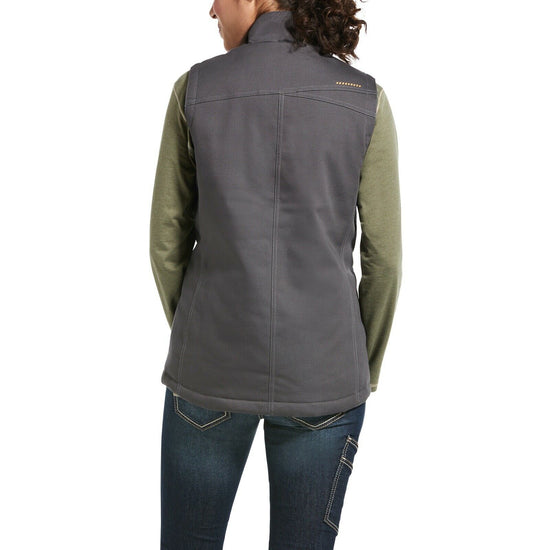 Load image into Gallery viewer, Ariat® Ladies Rebar™ DuraCanvas™ Insulated Grey Work Vest 10032919
