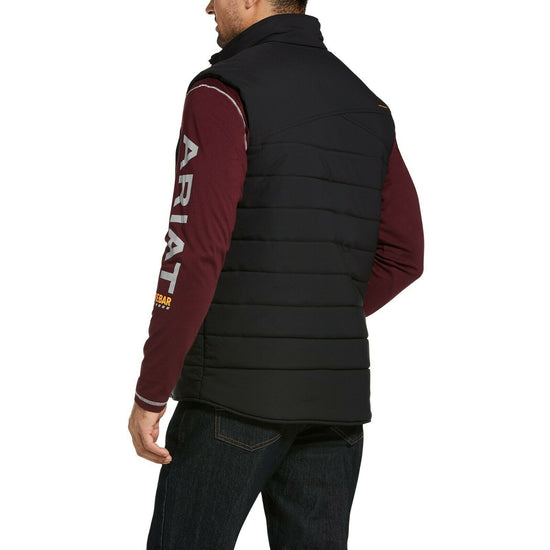 Ariat® Men's Rebar™ Black Valiant Ripstop Insulated Work Vest 10032903