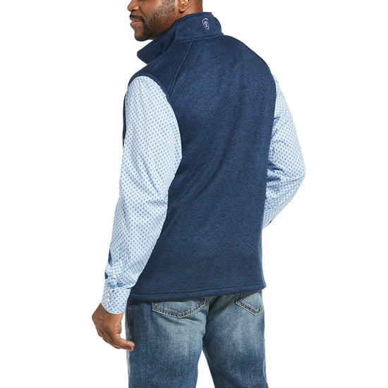 Ariat® Men's Caldwell Indigo Blue Full Zip Sweater Vest 10032953
