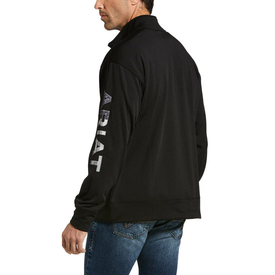 Ariat® Men's Team Logo Black 1/4 Zip Sweatshirt 10032949