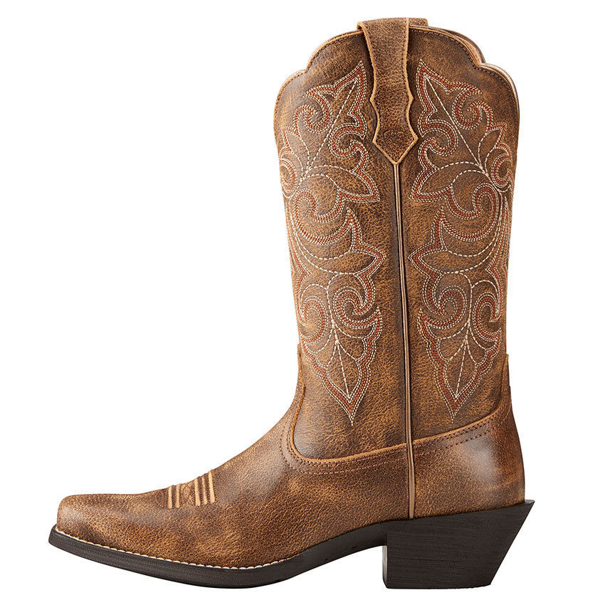 Ariat® Ladies Round Up Square Toe Vintage Bomber Brown Boots 10021620 - Wild West Boot Store