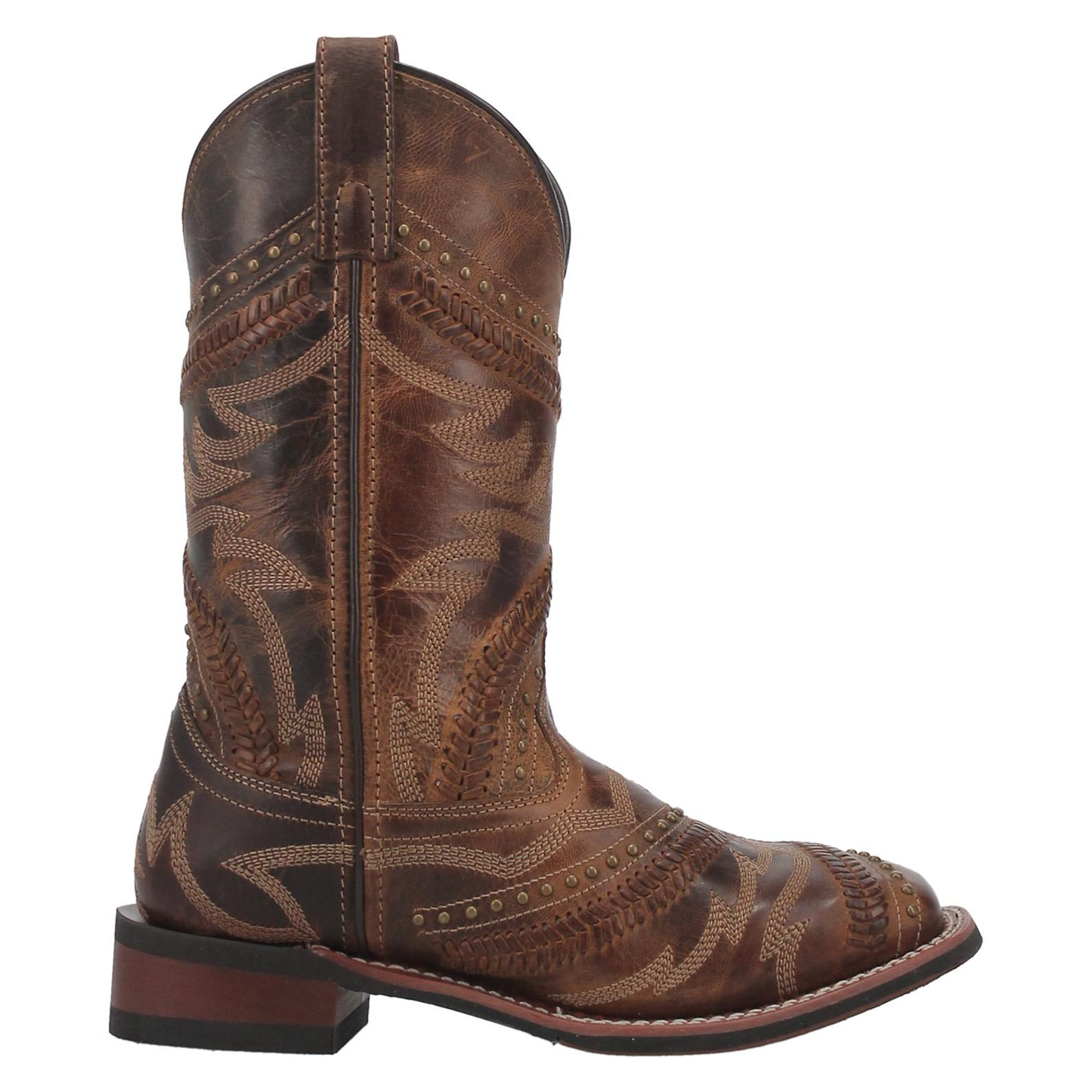 Laredo® Ladies Charli Square Toe Tan Pull On Western Boots 5893