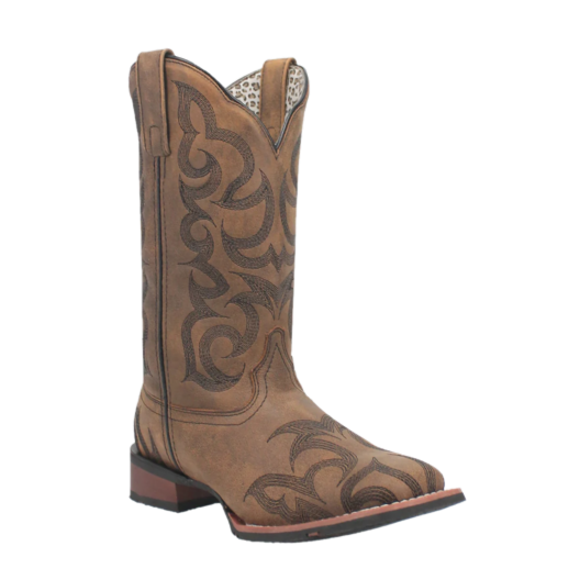 Laredo Ladies Sariah Square Toe Brown Western Boots 5943-BN97