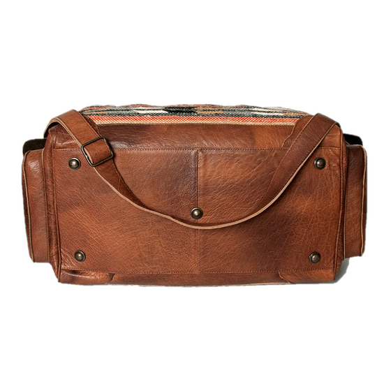 American Darling Tan Leather and Aztec Duffel Bag ADBG605F