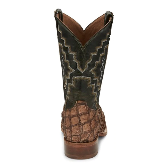 Tony Lama® Men's Leviathan Piraruca Fish Chocolate Exotic Boots 6082