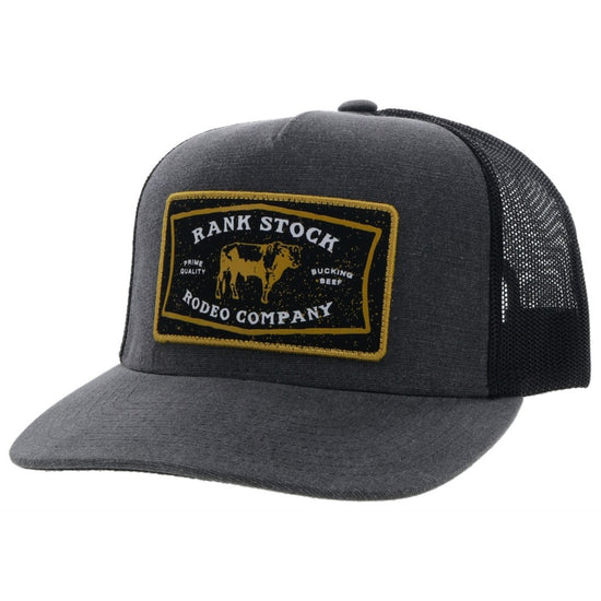 Hooey Men's Rank Stock 5-panel Charcoal & Black Trucker Cap 2158T-CHBK