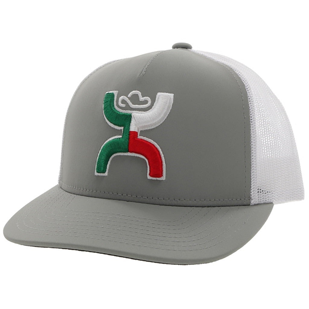 Hooey Men's Boquillas 5-panel Grey & White Trucker Cap 2218T-GYWH