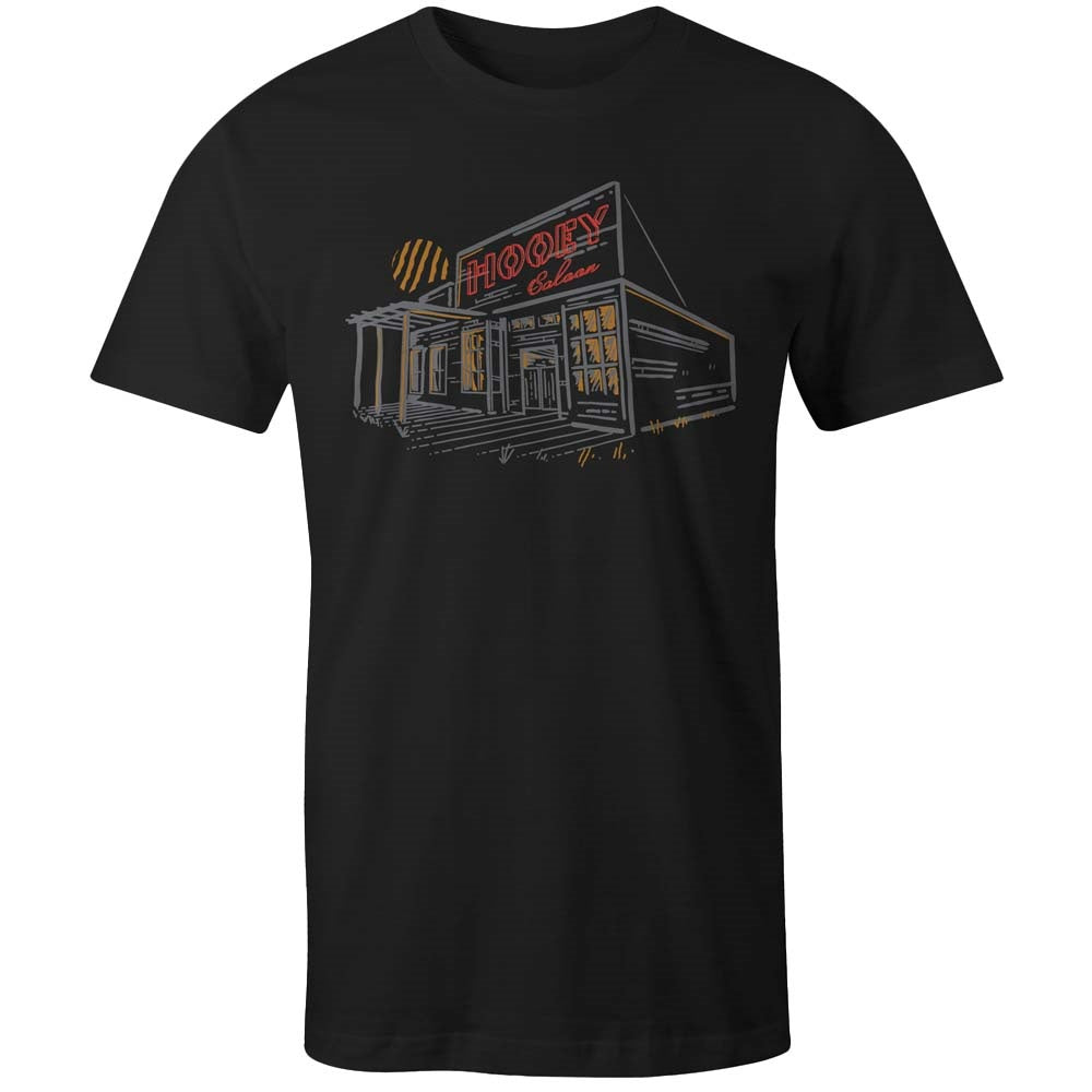 Hooey® Men's "Hooey Saloon" Short Sleeve Black T-Shirt HT1543BK