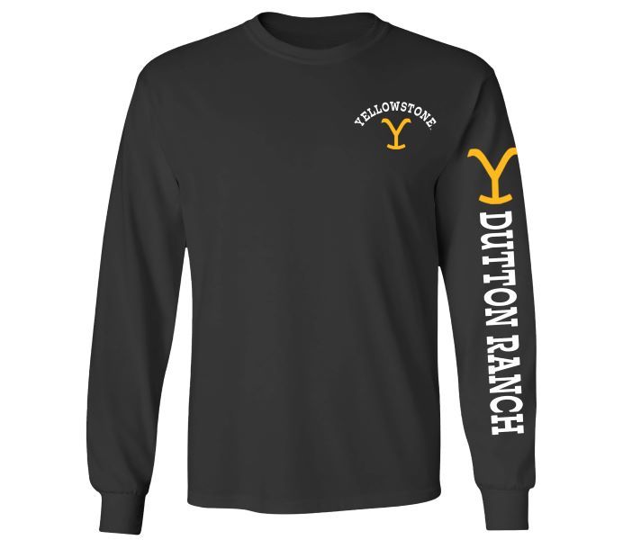 Yellowstone® Men's Graphic Logo Dutton Ranch Black T-Shirt 66-431-131