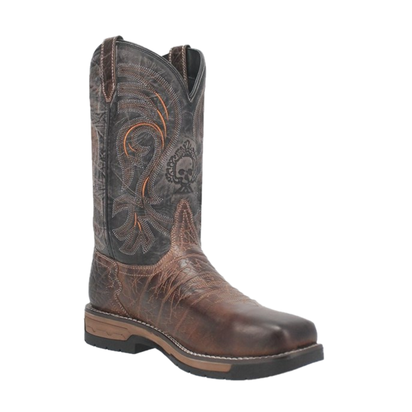 Laredo Men's Hawke Brown & Black Steel Square Toe Boots 6920-BN19