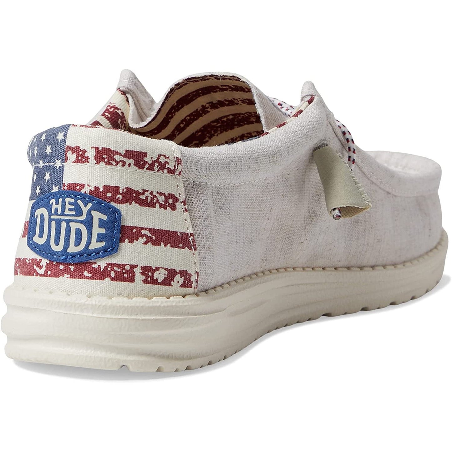 Hey Dude Men's Wally Off White Patriotic Casual Shoes 40001-1K1