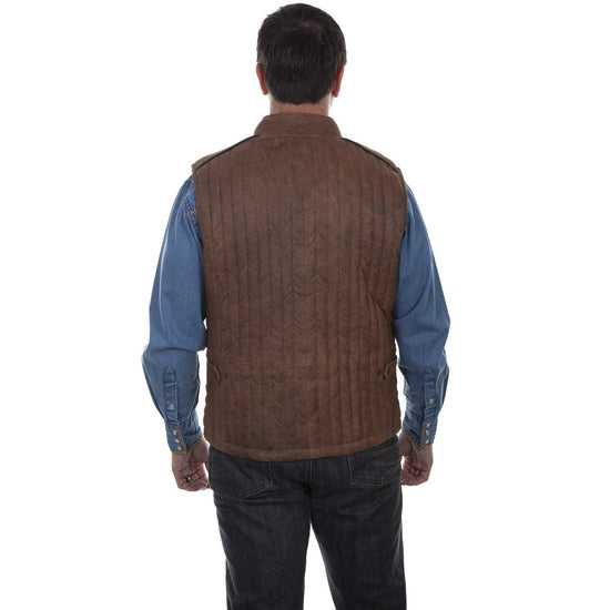 Scully Men's Brown Lamb Leather Vest 731-154