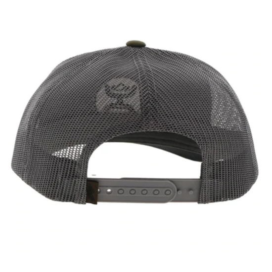 Hooey Men's O Classic 6-panel Olive & Grey Trucker Cap 2209T-OLGY