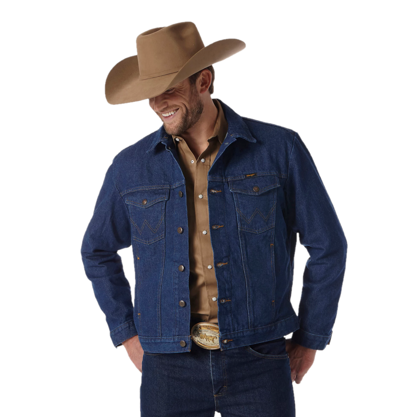 Wrangler® Men's Cowboy Cut Dark Wash Denim Jacket 74145PW
