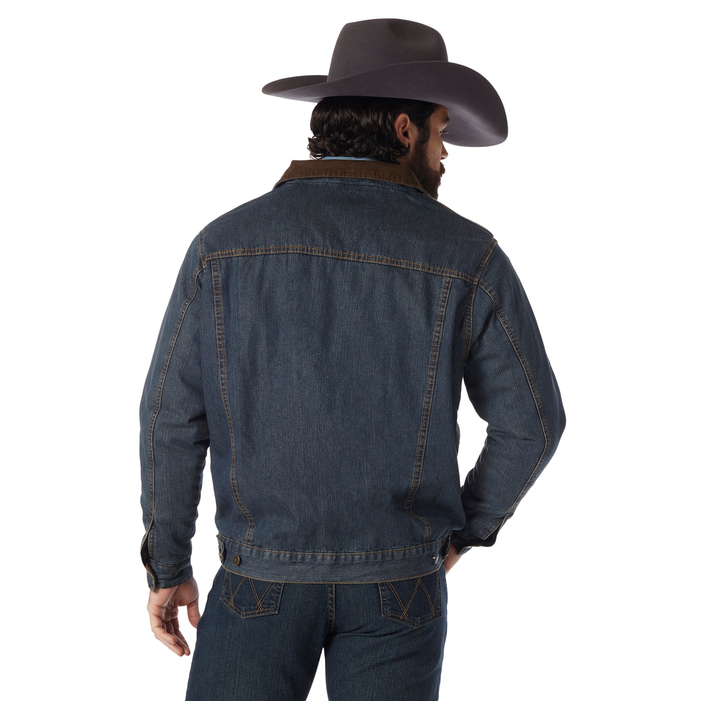 Wrangler® Blanket Lined Rustic Denim Jacket 74265RT