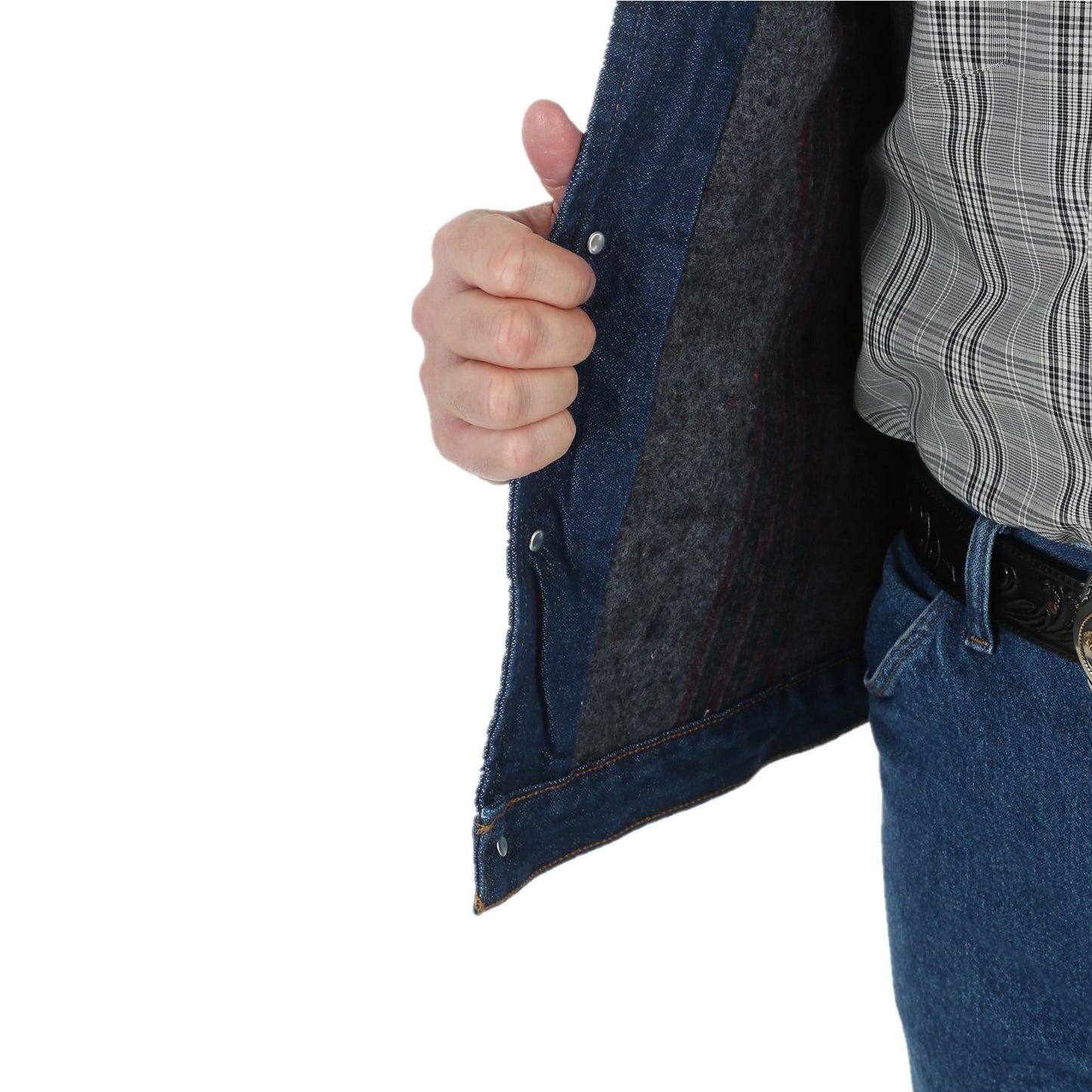 Wrangler® Men's Blanket Lined Prewashed Indigo Denim Jacket 74270PW
