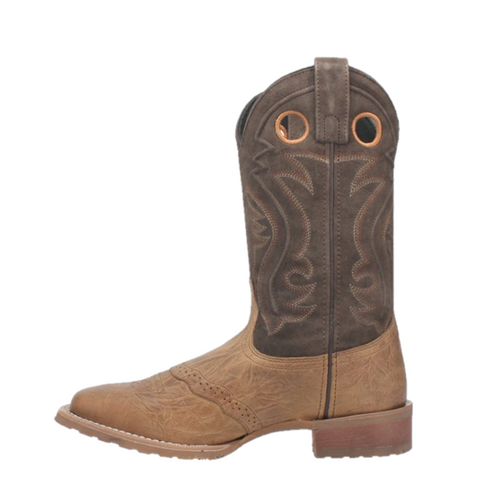 Laredo Men's Jennings Square Toe Taupe Leather Boots 7711-BN120