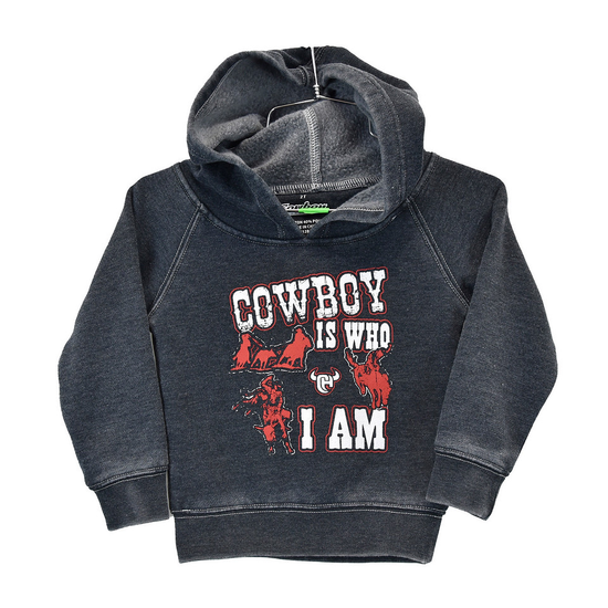 Cowboy Hardware® Toddler Boy's Bucking Bull Black Hoodie 771186-010