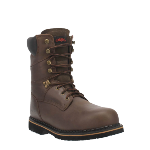 Laredo Men's Chain Dark Brown Electrical Round Steel Toe Work Boots 88344