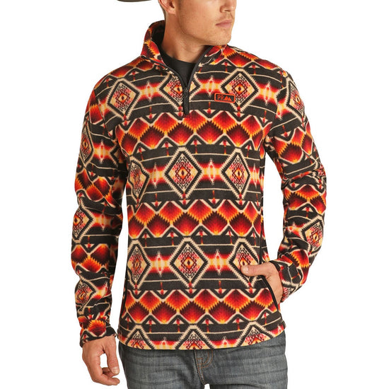 Powder River Outfitters® Men's Black Aztec Print Pullover 91-1037-01