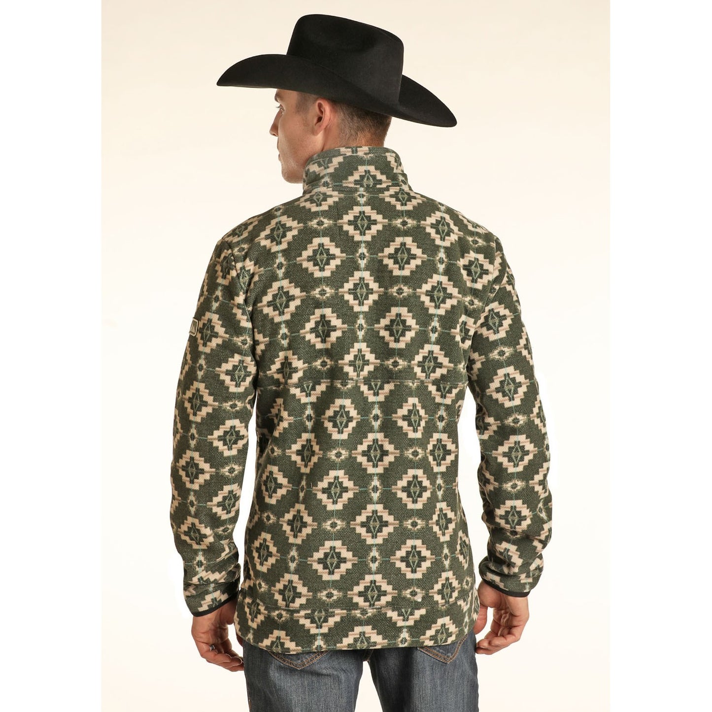 Powder River Outfitters Men's Aztec Knit Olive Pullover 91-1041-31