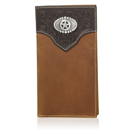 Nocona Men's Embossed  Star Concho Rodeo Bi-Fold Wallet N500001202