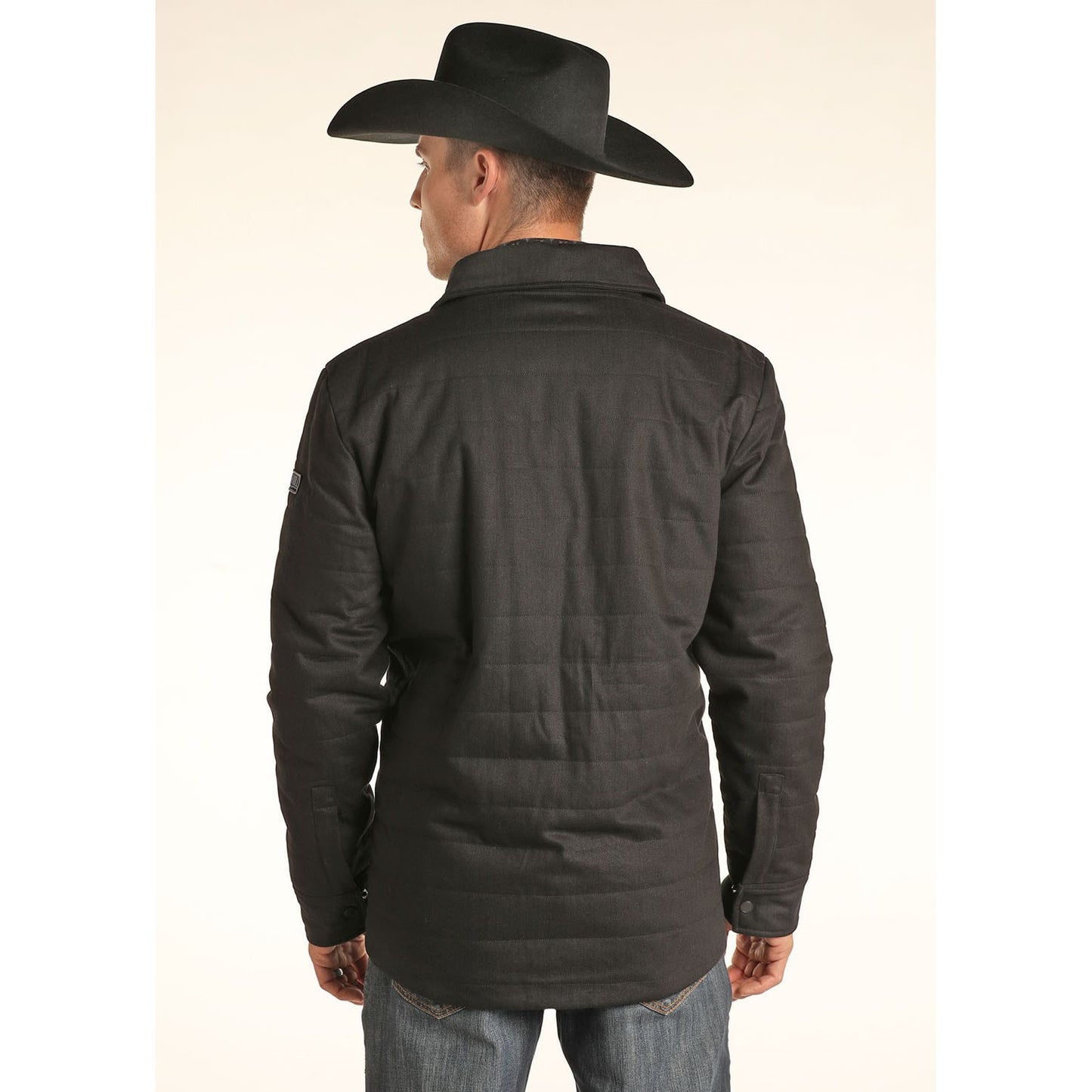 Rock & Roll Cowboy Men's Black Puffer Shirt Jacket 92-1129