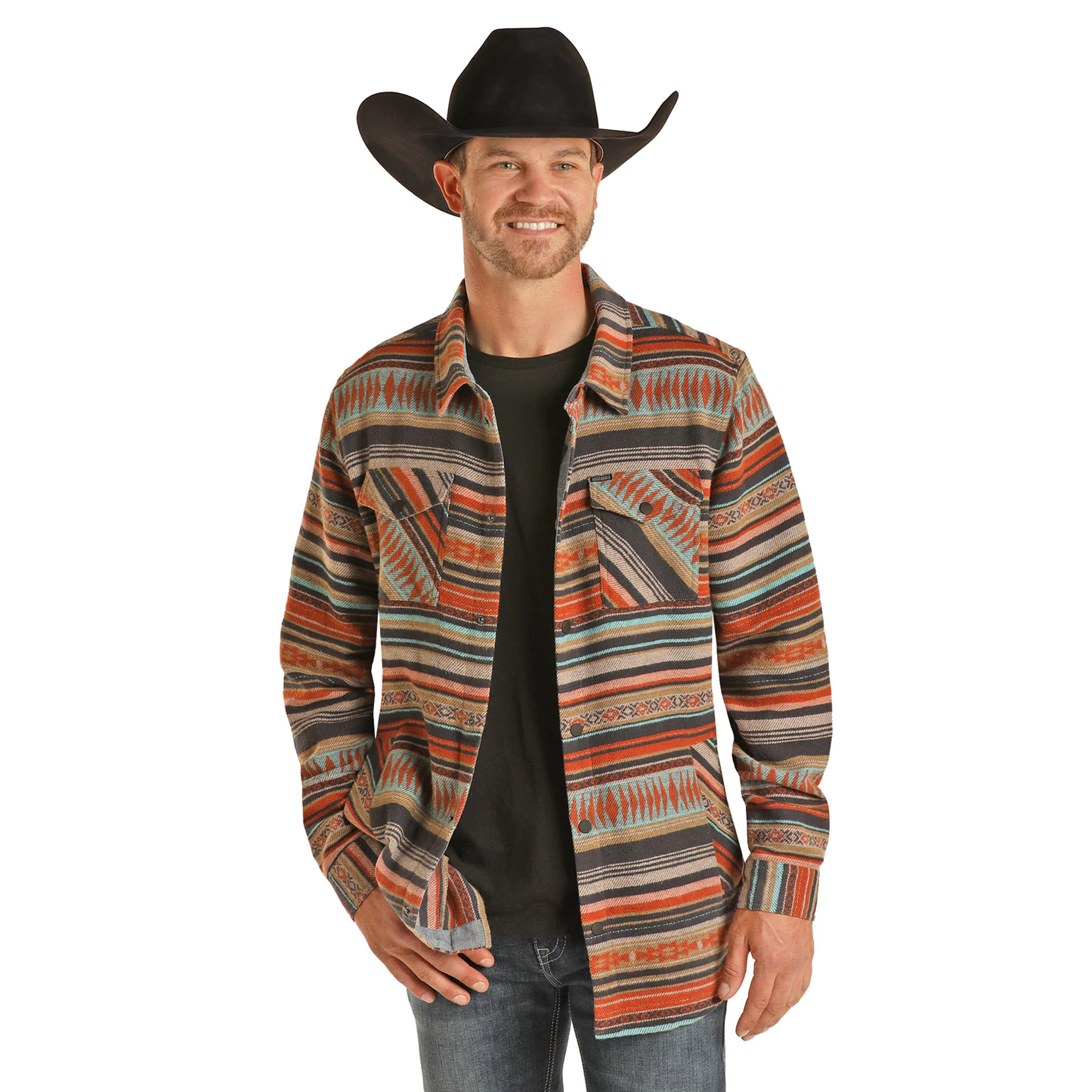 Rock & Roll Cowboy® Men's Aztec Snap Down Shirt jacket 92-2052