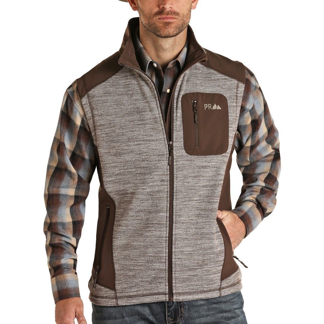 Powder River Outfitters Men's Brown & Grey Vest 98-6676-22