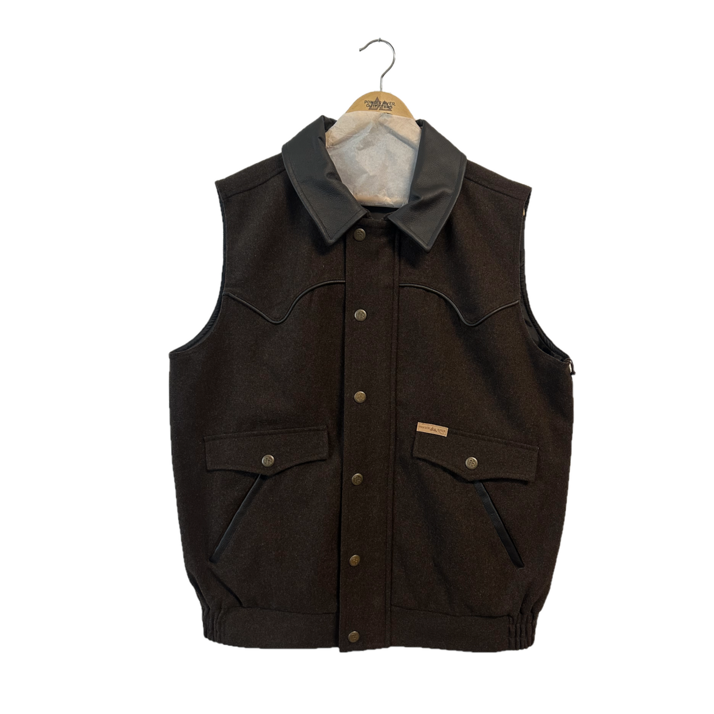 Powder River Outfitters Men's Heather Holbrook Dark Brown Vest 98T5619-22