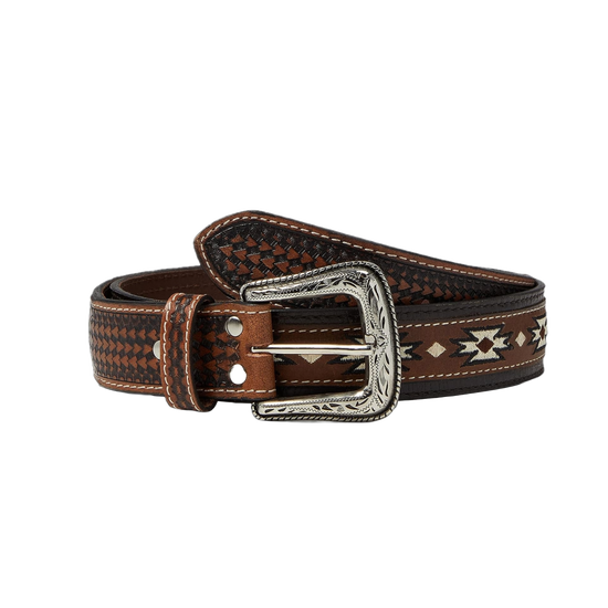 Ariat Men's Southwestern Tooled Brown Belt A1039502