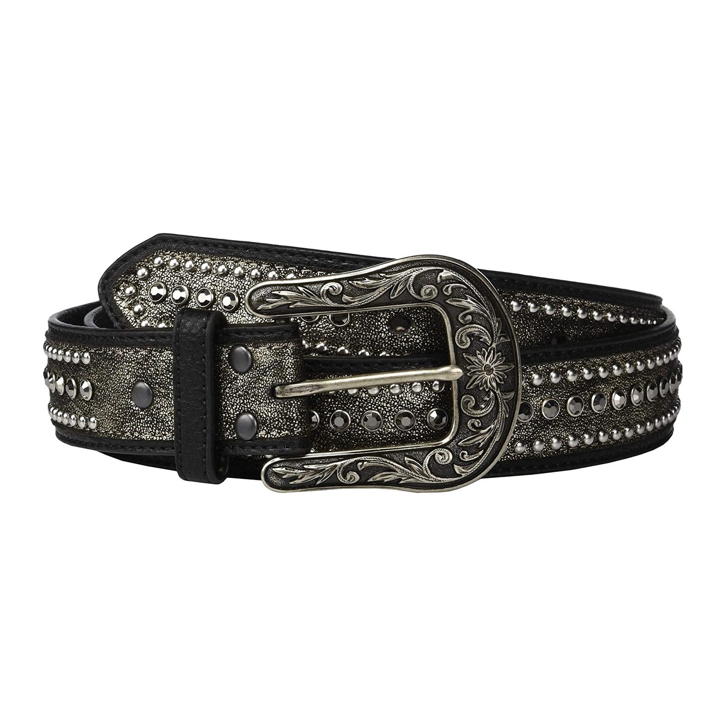 Ariat Ladies Metallic With  Black Edge Leather Belt A1529901
