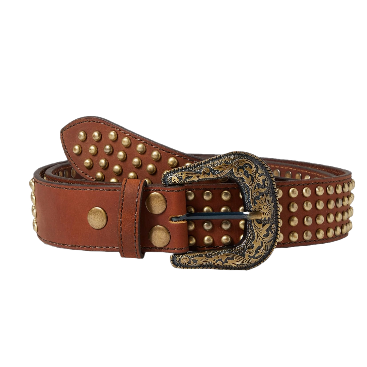 Ariat Ladies Studded Brown Western Belt A1570002