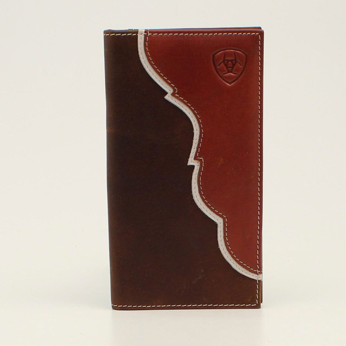 Ariat® Men's Shield Logo With Tan Overlay Rodeo Wallet A3547708