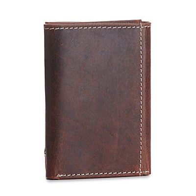 Ariat® Men's Tan Overlay Embossed Shield Logo Trifold Wallet A3547808
