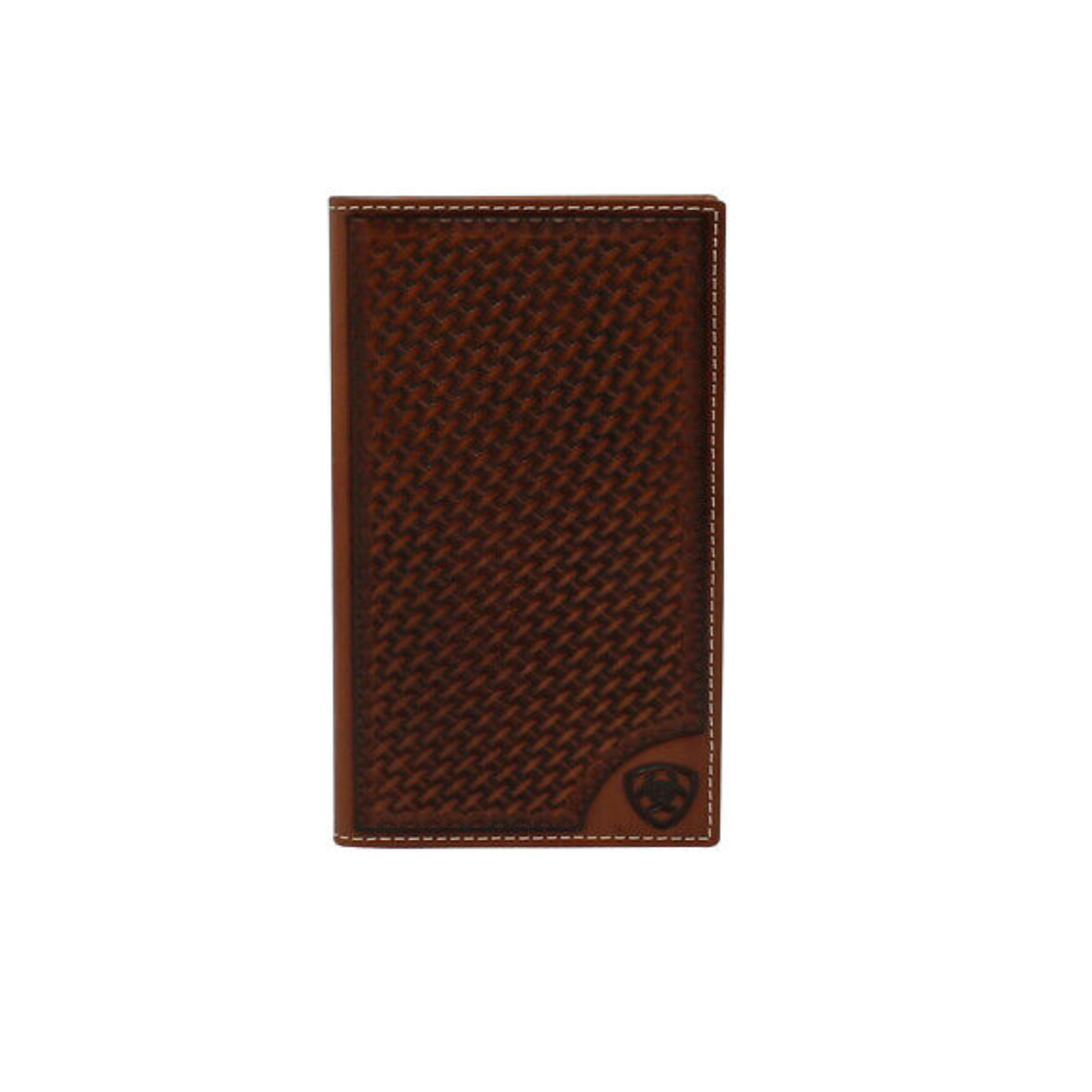 Ariat® Men's Rodeo Basketweave Shield Tan Wallet A3550308