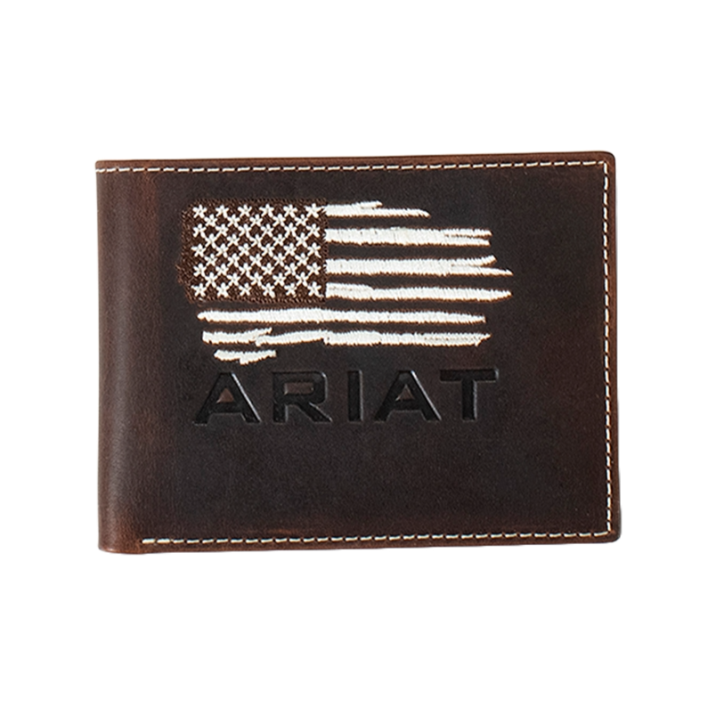 Ariat Distressed American Flag Bifold Wallet A3553834