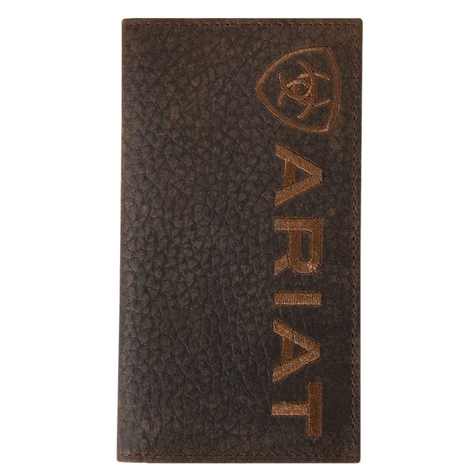 Ariat Bullhide Brown Embroidered Rodeo Wallet A3554302