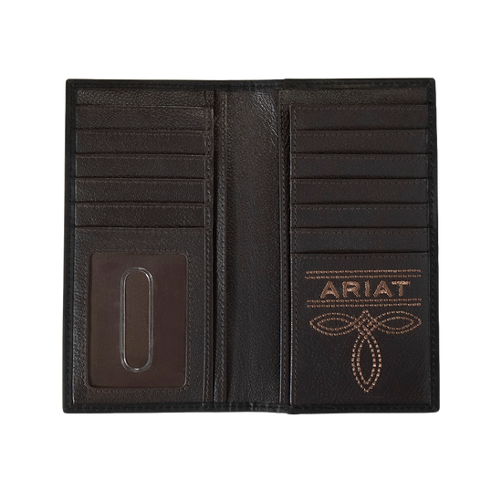 Ariat Mexican Flag Embroidered Black Rodeo Wallet A3555101