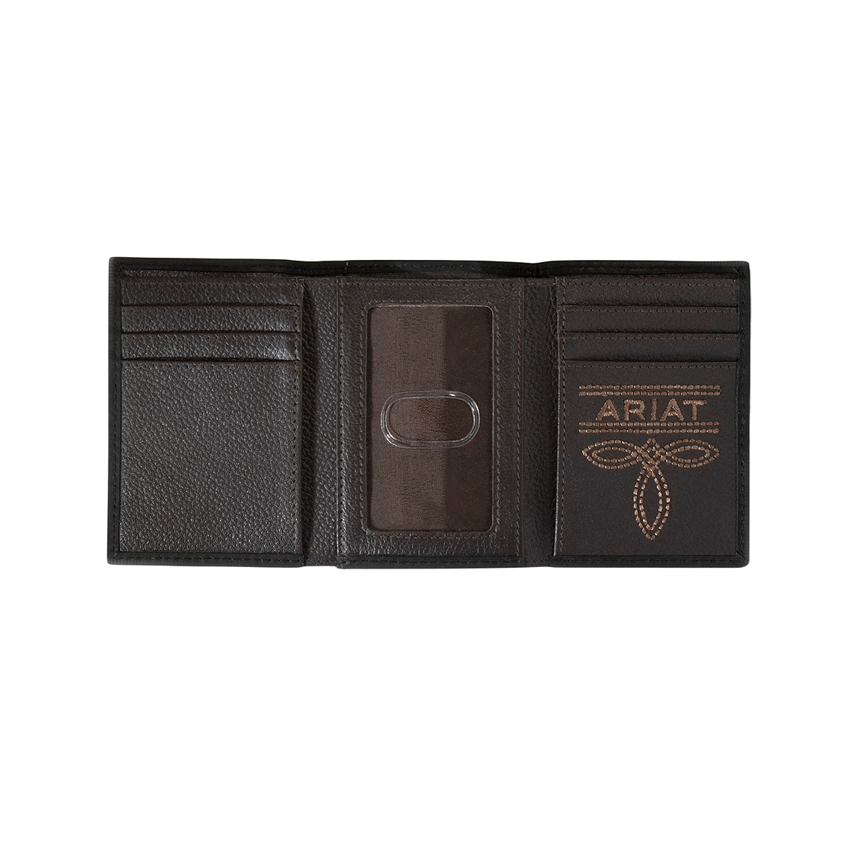 Ariat Mexican Flag Embroidered Black Trifold Wallet A3555201