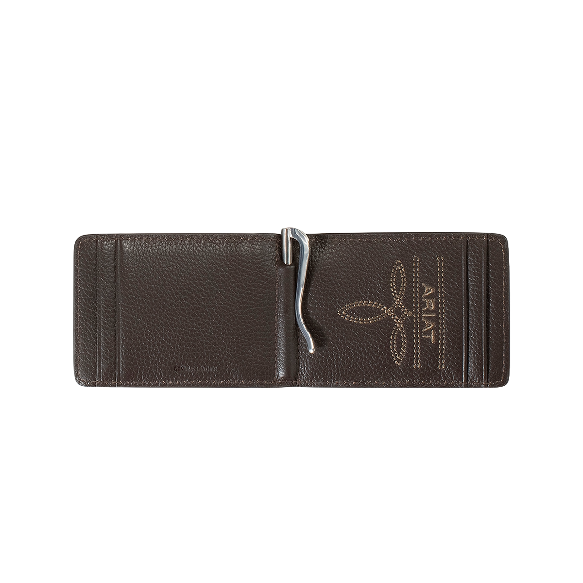 Ariat Men's Sunburst Brown Leather Money Clip Wallet A3557102