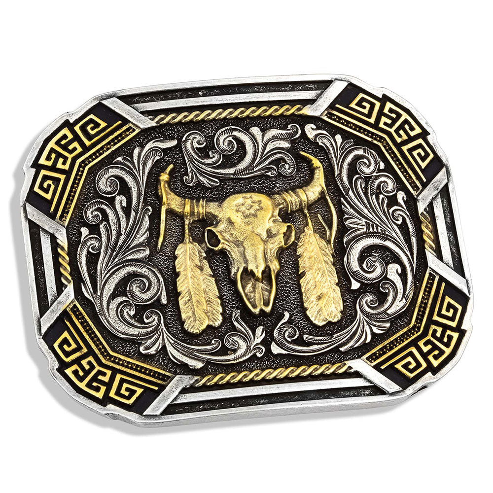 Montana Silversmiths® Southwestern Flair Buffalo Skull Attitude Buckle A741