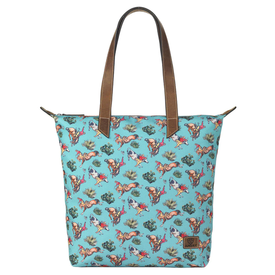 Ariat® Ladies Bucking Broncos Turquoise Tote Bag A770004633
