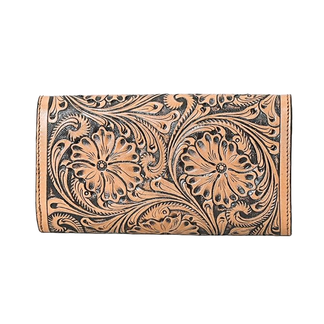 American Darling Floral Tooled Aztec Leather Handbag Purse ADBG772