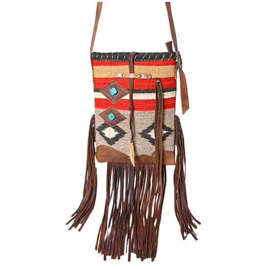 American Darling Ladies Saddle Blanket Western Turquoise Crossbody Bag ADBG891