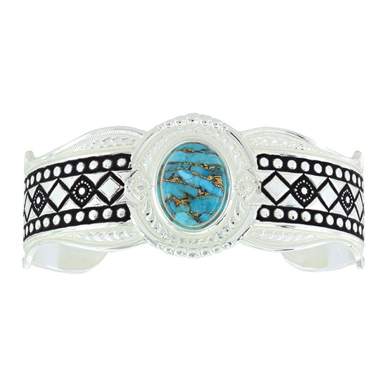Montana Silversmiths Ladies Turquoise and Diamond Cuff Bracelet BC3354