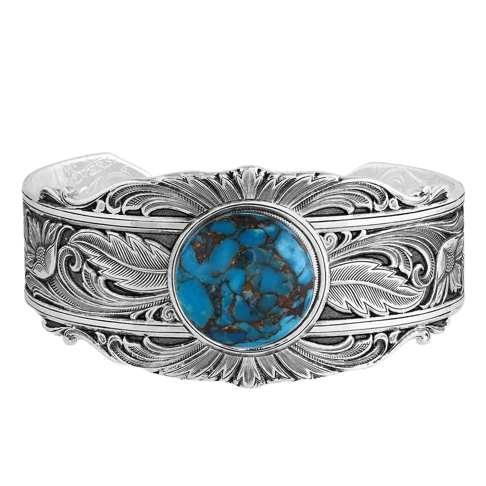 Montana Silversmiths Ladies Sheridan Turquoise Stone Cuff Bracelet BC5078
