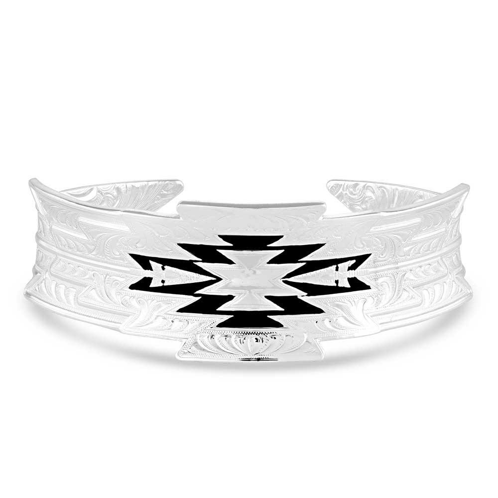 Montana Silversmiths® Storm Geometric Silver Cuff Bracelet BC5079