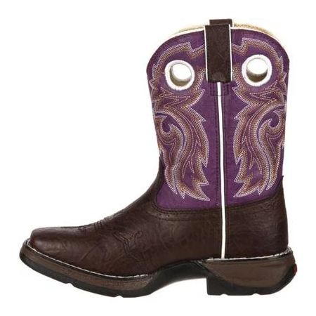 Durango® Youth Girl's Lil Durango Purple & Brown Western Boots BT386
